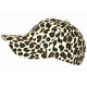 Casquette Léopard Ecrue et Noire Imprimé Panthère Tendance Ajustable CASQUETTES Nyls Création