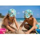 Casquette Enfant Bleue et Jaune Palmiers Noirs NY Tropicale Baseball 7 a 12 ans