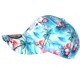 Casquette NY Enfant Fleurs Tropicales Palmiers Bleu Garçon Fille 6 à 12 Ans