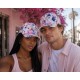 Casquette NY Tropicale Turquoise Palmiers Fleurs Homme Femme Baseball