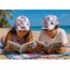 Casquette NY Enfant Rose Fleurs Tropicales Exotiques Bali 7 a 12 ans