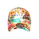 Casquette NY Turquoise et Orange Palmiers Style Tropical Copaka