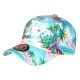 Casquette NY Plage Tropicale Orange Bleu Palmiers Homme Femme