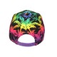 Casquette NY Enfant Tropicale Palmiers Turquoise Rose Plage 6-12 Ans