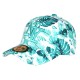 Casquette NY Verte et Blanche Fleurs Exotiques Originale Baseball Bali