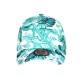 Casquette NY Verte et Blanche Fleurs Exotiques Originale Baseball Bali