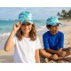 Casquette Enfant Fleurs Vertes Blanches Tropicales NY Bali 7 a 12 ans