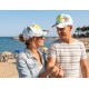 Casquette NY Palmiers Tropicaux Blanc Turquoise Violet Homme Femme