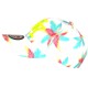 Casquette NY Enfant Palmiers Tropicaux Blanche Turquoise 6-12 Ans