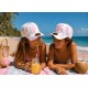 Casquette NY Enfant Palmiers Blanc Turquoise Corail Jaune 6-12 Ans