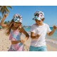 Casquette NY Enfant Palmiers Blanc Rose Pastel Turquoise 6-12 Ans