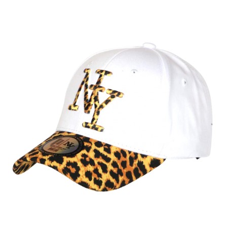 Casquette NY Leopard Bleue Rouge Originale Jungle Streetwear Baseball