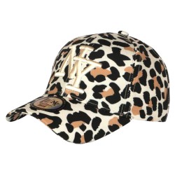 Casquette NY Léopard Blanche Homme Femme Streetwear