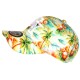 Casquette NY Plage Tropicale Orange Bleu Palmiers Homme Femme