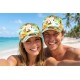 Casquette NY Plage Tropicale Orange Bleu Palmiers Homme Femme