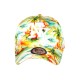 Casquette NY Enfant Plage Tropicale Palmiers Orange Bleu 6-12 Ans