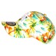 Casquette NY Enfant Plage Tropicale Palmiers Orange Bleu 6-12 Ans