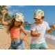 Casquette NY Enfant Plage Tropicale Palmiers Orange Bleu 6-12 Ans