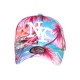 Casquette NY Palmiers Blanc Rose Turquoise Homme Femme Tropicale