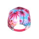 Casquette NY Palmiers Blanc Rose Turquoise Homme Femme Tropicale