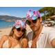 Casquette NY Palmiers Blanc Rose Turquoise Homme Femme Tropicale