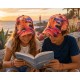 Casquette Enfant Flamants Roses Style Tropical NY Baseball de 7 a 11 ans