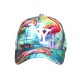 Casquette NY Flamant Rose Tropical Homme Femme Orange Sunset