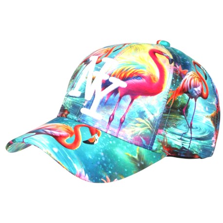 Casquette NY Enfant Flamant Rose Orange Tropical 6-12 Ans