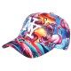Casquette NY Enfant Flamant Rose Turquoise Tropical 6-12 Ans