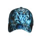 Casquette NY Lion Bleue et Verte Wild - Casquette New York Design Animal Streetwear