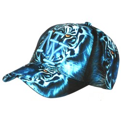 Casquette Enfant Tigre Bleue Streetwear Originale NY Wild 7 a 12 ans