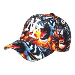 Casquette NY Tigre Rugissant Homme Femme Noir Streetwear