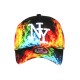 Casquette Enfant Orange Bleue Originale Fire NY Baseball de 7 a 11 ans