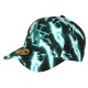 Casquette NY Turquoise et Noire Géométrique Streetwear Originale Baseball Neon