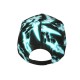 Casquette NY Turquoise et Noire Géométrique Streetwear Originale Baseball Neon