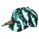 Casquette Enfant NY Turquoise Motif Géométrique Noir Streetwear 7 à 12 ans Garçon Fille
