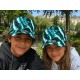 Casquette Enfant NY Turquoise Motif Géométrique Noir Streetwear 7 à 12 ans Garçon Fille