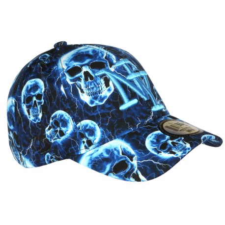Casquette Tête de Mort Bleue Print Original NY Baseball Skull