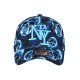 Casquette Tête de Mort Bleue Print Original NY Baseball Skull