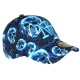 Casquette Enfant Bleue Tête de Mort Print Tropical NY Skull 7 a 11 ans