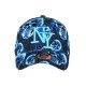 Casquette Enfant Bleue Tête de Mort Print Tropical NY Skull 7 a 11 ans