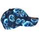 Casquette Enfant Bleue Tête de Mort Print Tropical NY Skull 7 a 11 ans
