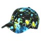 Casquette NY Enfant Bleue et Rose Graffiti Gaming Fashion 7 a 12 ans