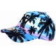 Casquette NY Bleue Rose Palmiers Look Tropical Sunset Baseball