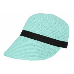 Visière Paille Femme Marron Clair Casquette été Protection Soleil