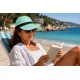 Visière Paille Femme Marron Clair Casquette été Protection Soleil
