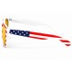 Lunettes De Soleil USA Miroir Bleu Drapeau Americain