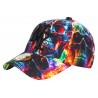 Casquette NY Enfant Tête de Mort Orange Flammes Streetwear 6-12 Ans
