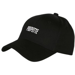 Casquette Femme Noire BICHETTE Brodée Réglable en Coton