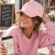 Casquette Femme Rose Pastel POUPETTE Brodée Réglable